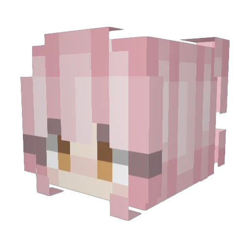 LengXx Minecraft avatar head, 3D render