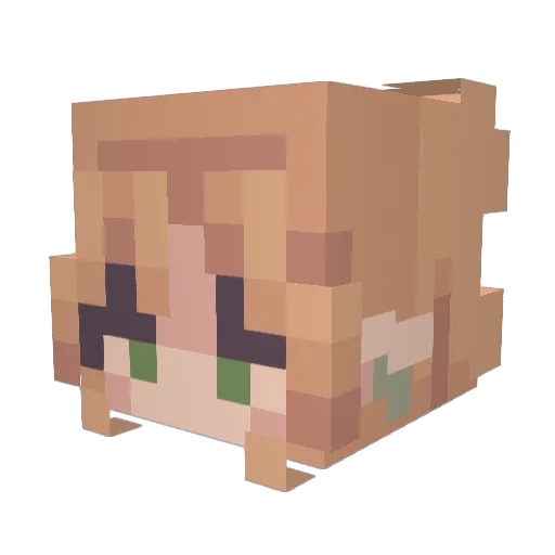 LeniLouis Minecraft avatar head, 3D render