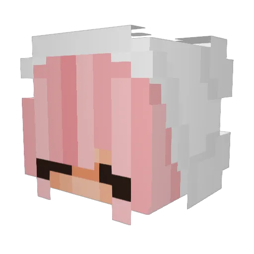 Lenia_x Minecraft avatar head, 3D render