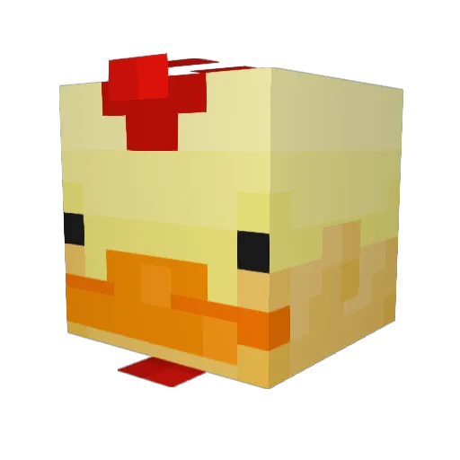 Leniend Minecraft avatar head, 3D render