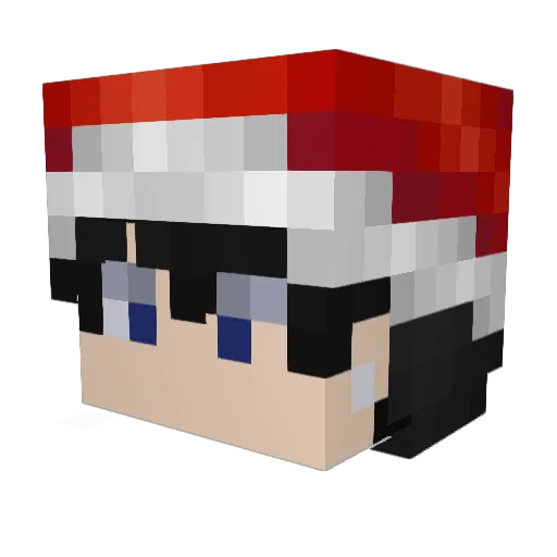 Lenieneeter Minecraft avatar head, 3D render
