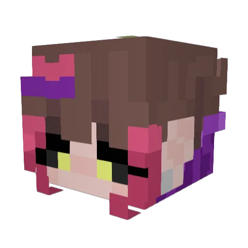 Leniis_ Minecraft avatar head, 3D render