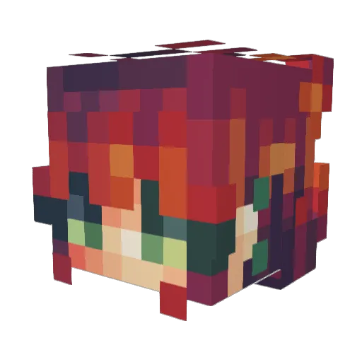 Lenilu123 Minecraft avatar head, 3D render