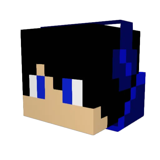 Leniovias Minecraft avatar head, 3D render