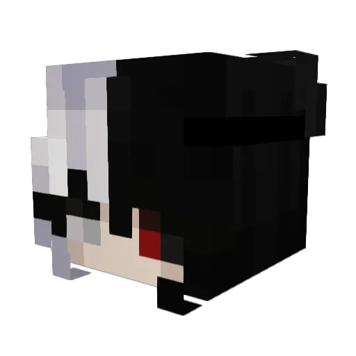 Lenisel Minecraft avatar head, 3D render