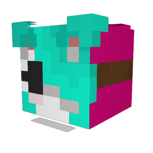 Lenisthemenice Minecraft avatar head, 3D render
