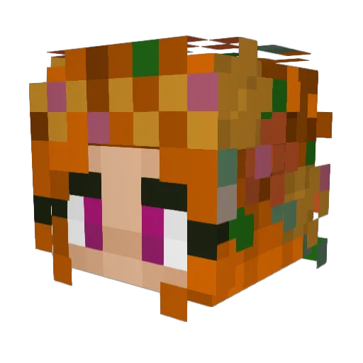 Lenita Minecraft avatar head, 3D render