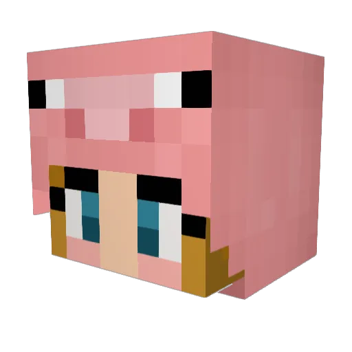 Lenizockt_05 Minecraft avatar head, 3D render