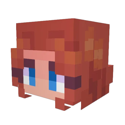 Lenka891 Minecraft avatar head, 3D render