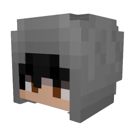 LenkaCurry Minecraft avatar head, 3D render