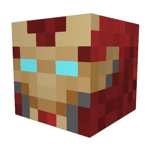 LennMOn Minecraft avatar head, 3D render