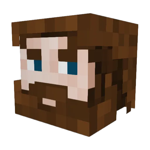 LennartII Minecraft avatar head, 3D render