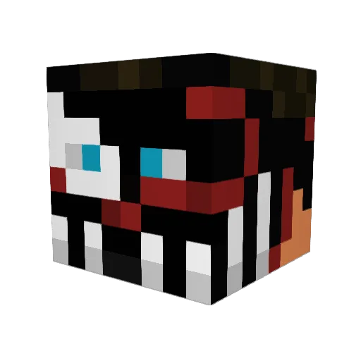 Lennartvirgo Minecraft avatar head, 3D render