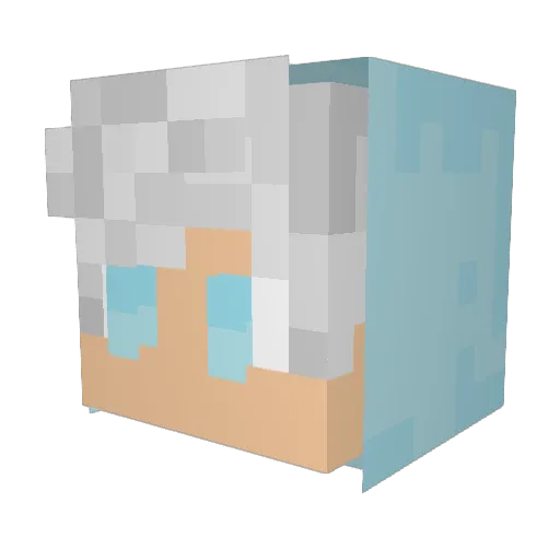 Lennay18 Minecraft avatar head, 3D render