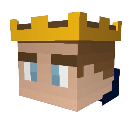 Lenneeey Minecraft avatar head, 3D render