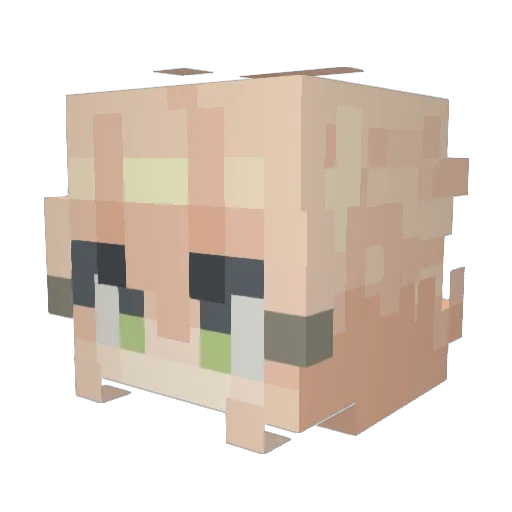 LenniNova Minecraft avatar head, 3D render