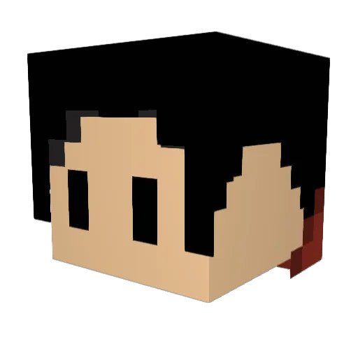 LenniW123 Minecraft avatar head, 3D render
