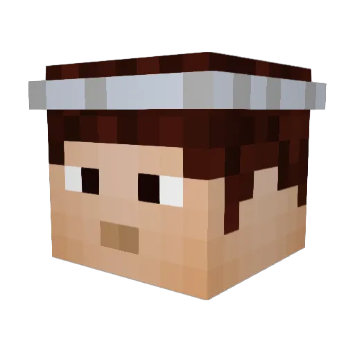 Lenniix Minecraft avatar head, 3D render