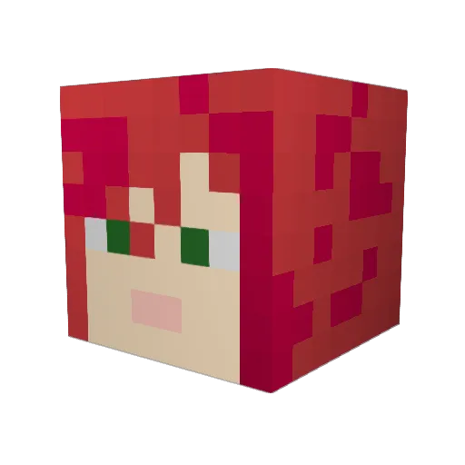 Lennka10 Minecraft avatar head, 3D render