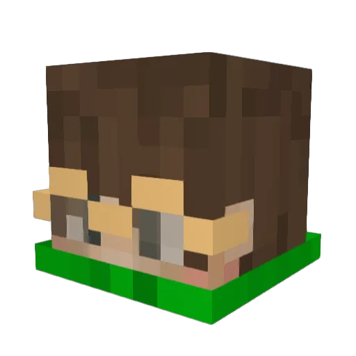 LennonVis Minecraft avatar head, 3D render