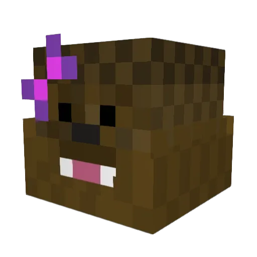 Lennoxa Minecraft avatar head, 3D render