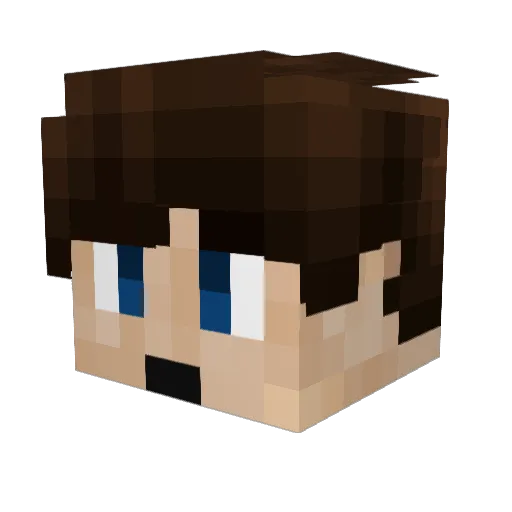 Lennuk Minecraft avatar head, 3D render