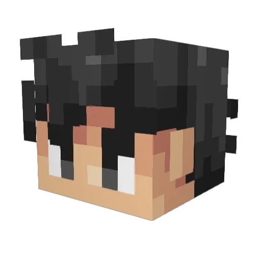 Lennurt Minecraft avatar head, 3D render
