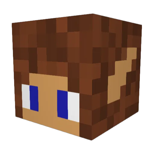 Lenny13K Minecraft avatar head, 3D render