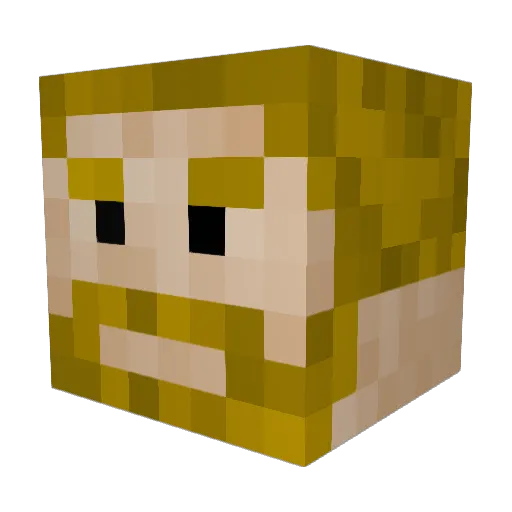 Lenny69420 Minecraft avatar head, 3D render