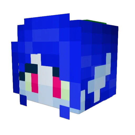 LennyBab Minecraft avatar head, 3D render