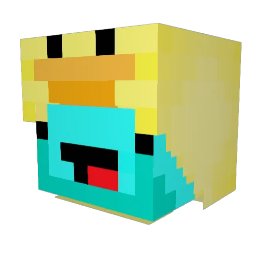 LennyDaPotato Minecraft avatar head, 3D render