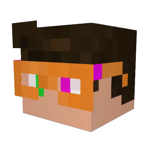 LennyFM Minecraft avatar head, 3D render