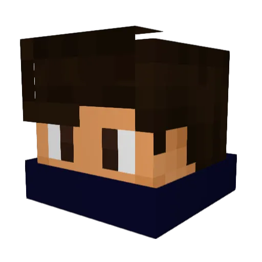 LennyGP Minecraft avatar head, 3D render
