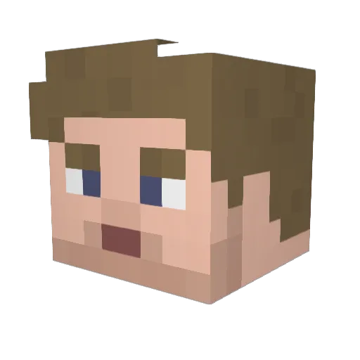 LennyNY Minecraft avatar head, 3D render