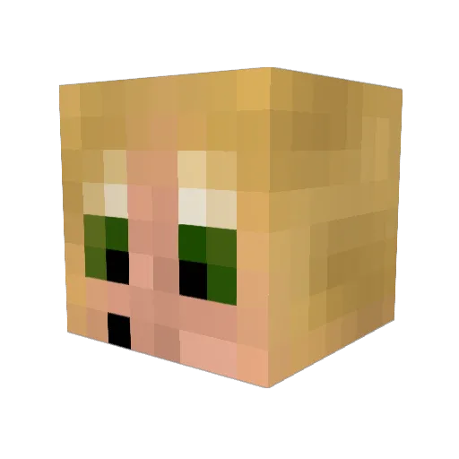 Lennypie Minecraft avatar head, 3D render