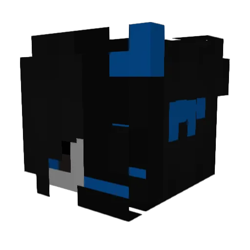 Lennywh Minecraft avatar head, 3D render