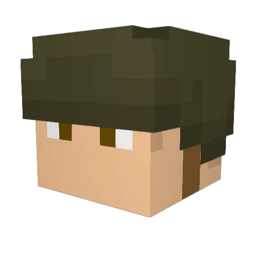 Leno100 Minecraft avatar head, 3D render