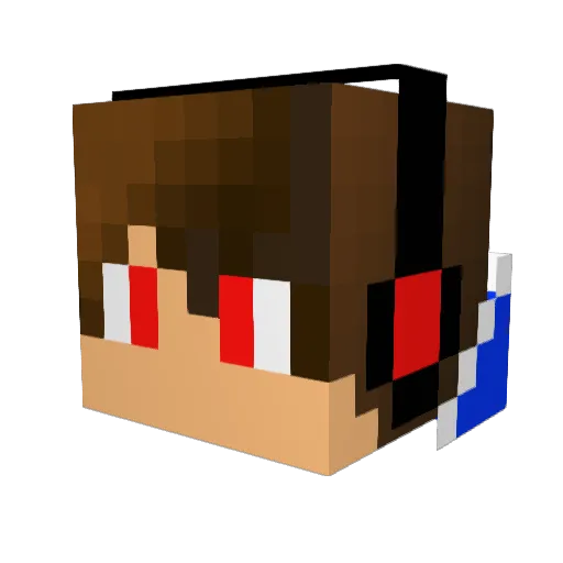 LenoTV Minecraft avatar head, 3D render