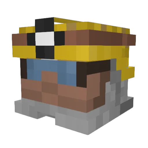 Lenochod123 Minecraft avatar head, 3D render
