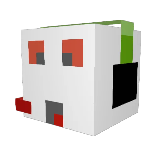 Lenofia Minecraft avatar head, 3D render