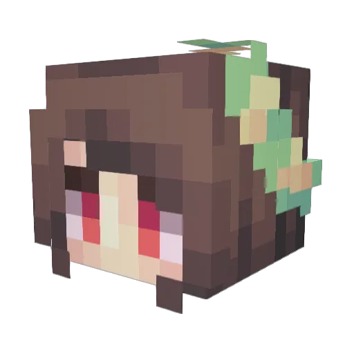 Lenosa Minecraft avatar head, 3D render