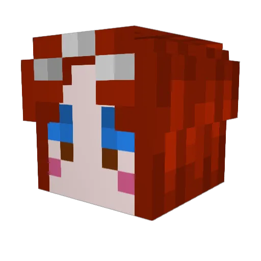 Lenouilles Minecraft avatar head, 3D render