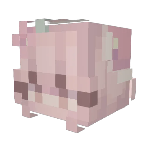Lenovono Minecraft avatar head, 3D render