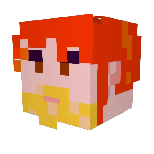 Lenrash Minecraft avatar head, 3D render