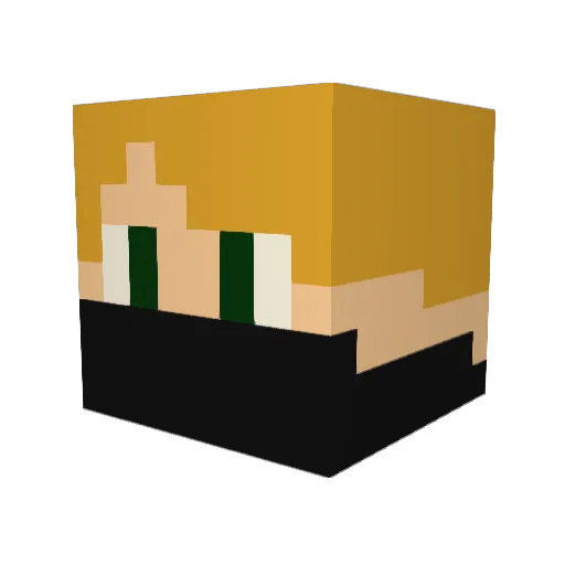 Lenrow Minecraft avatar head, 3D render