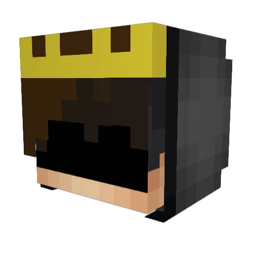 Lens_HD Minecraft avatar head, 3D render