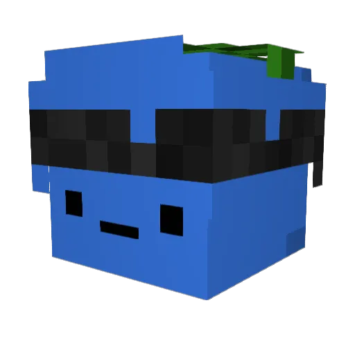 Lensanji Minecraft avatar head, 3D render