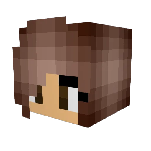 Lensche Minecraft avatar head, 3D render