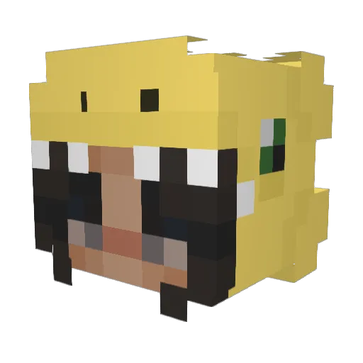 Lenschen Minecraft avatar head, 3D render