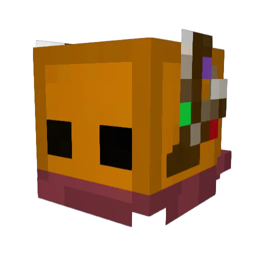 Lensisket Minecraft avatar head, 3D render